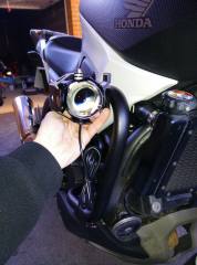 CREE U5 LED Spot Light fitting on Givi crash bars - option 2